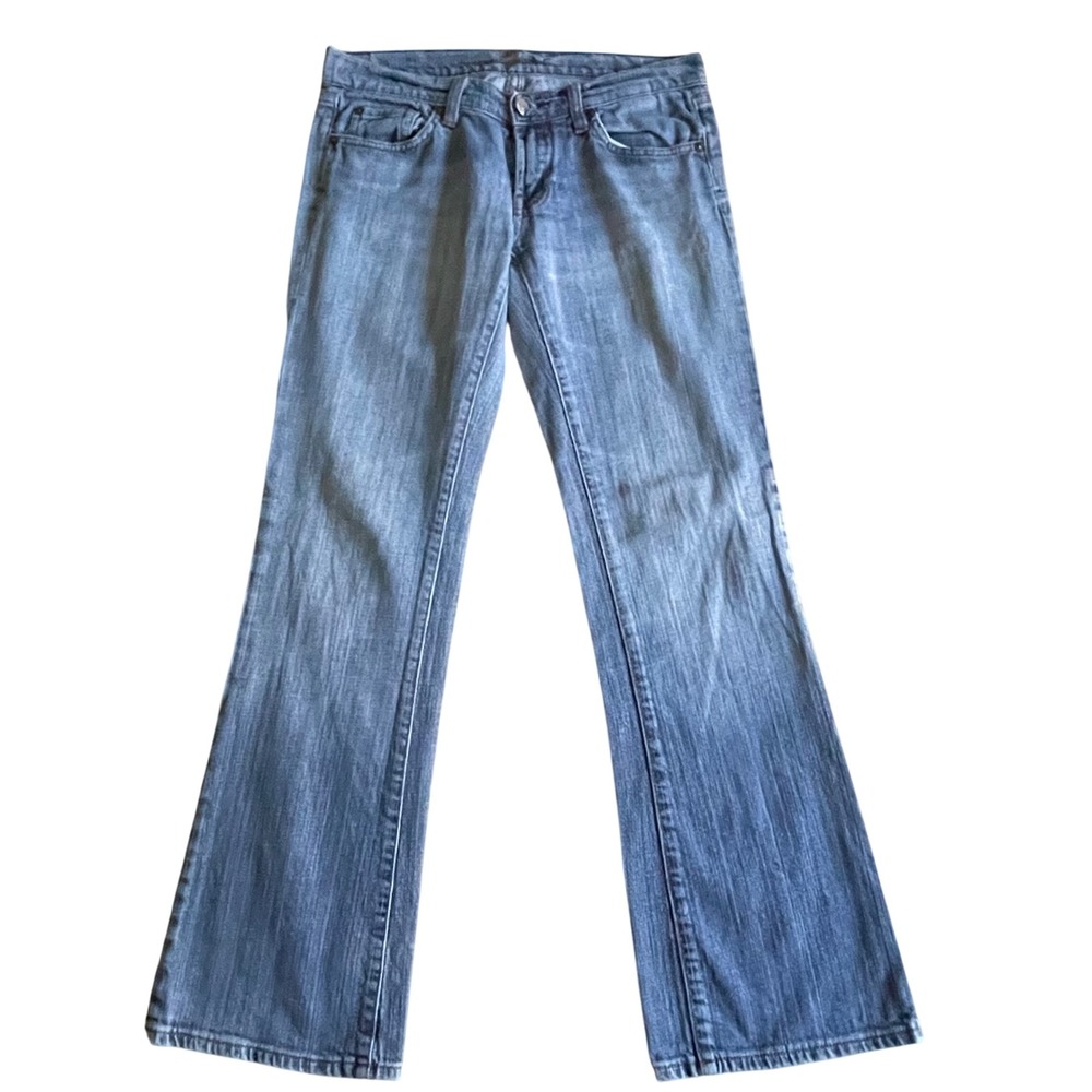 7 For All Mankind Bootcut Jeans Womens 28 Blue Low Rise Embellished Y2K Retro